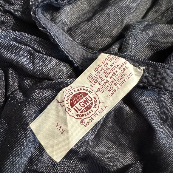 Vintage Intimates Navy Blue Bodysuit / Teddy, Style 9747, Size 34 - Picture 7 of 14